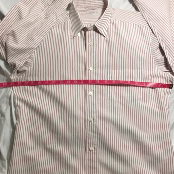 Ermenegildo Zegna- Pink &White Striped Button Down - Picture 3 of 7